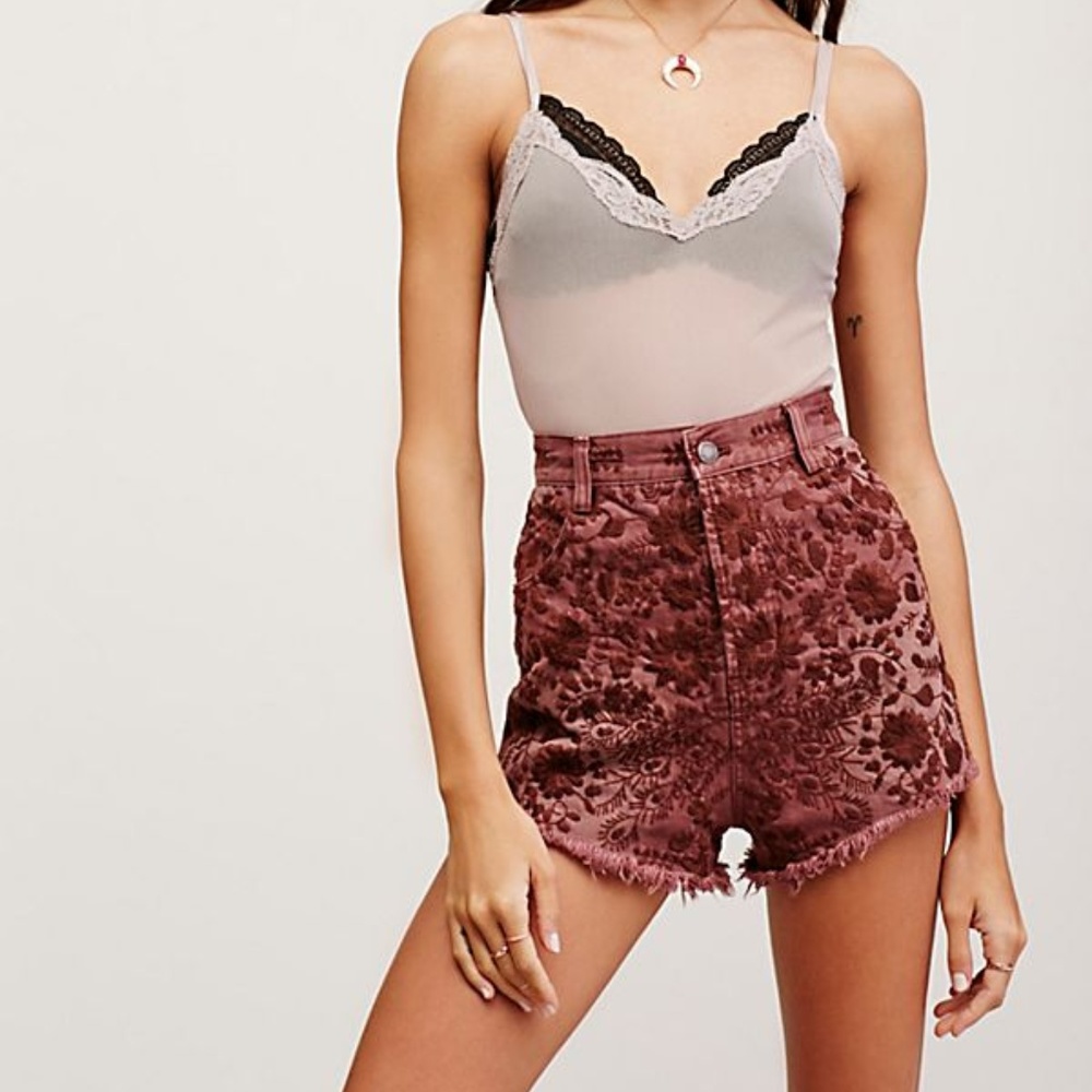 Free People Etienne Field Cutoffs Jean Shorts 24